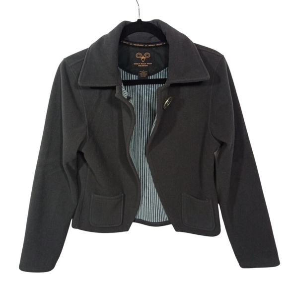 Wooly Bully Wear Colorado Fleece Blazer Womens M Gray Single Button Jacket - Picture 5 of 5